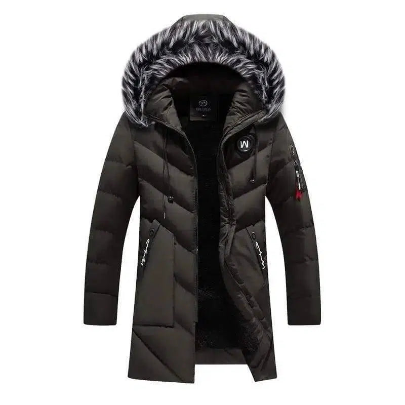 LOVEMI - Lovemi - Men's fur collar hooded down jacket