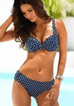 Non-collective swimsuit bikini multicolor solid color-Bluewavepoint-3