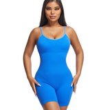 One-piece Corset Women's Hip Lifting Beauty Back Fitness-Brilliant Blue-5