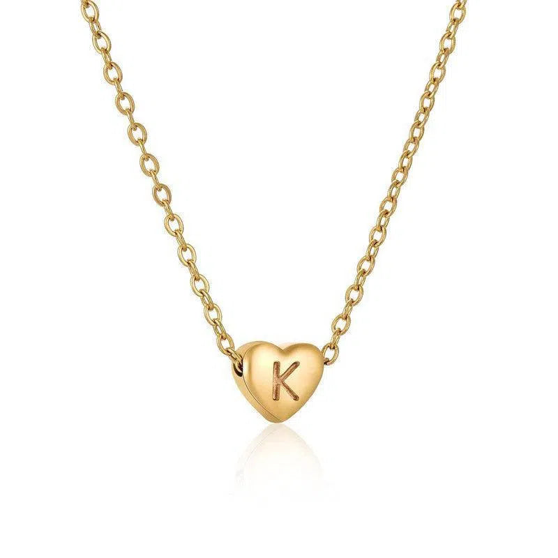 Ins Style Love Letter Necklace Women Stainless Steel Heart-shaped Niche Clavicle Chain Fashion Necklace-18