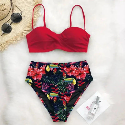 Printed bikini swimsuit-D-5