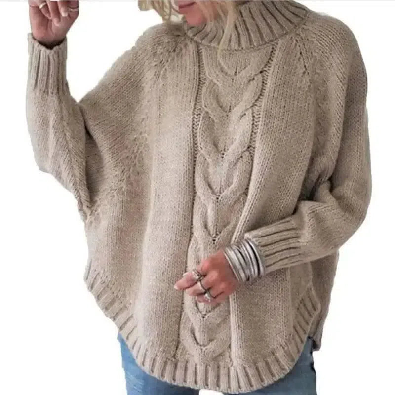 Pullover sweater women loose sweater-6