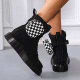 Punk Ankle Boots With Belt Buckle Pocket Designer Boots-2