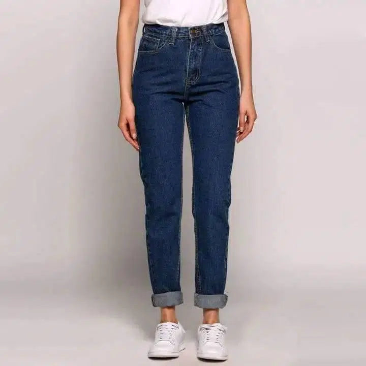 Salma High Waisted Jeans-Blue-11