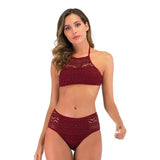 Se Xy Gauze Split Swimsuit-Red-2