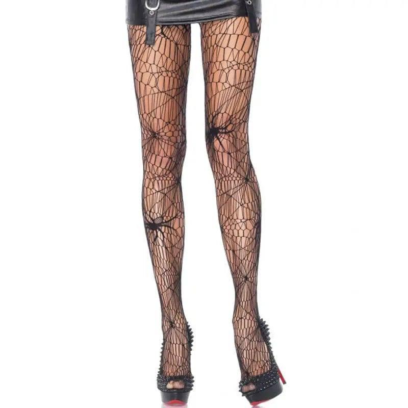 Sexy Cobweb Jacquard Stockings-M-1