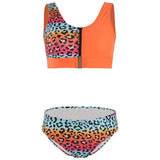 multicolor swimsuit split bikini-Leopardprint-2