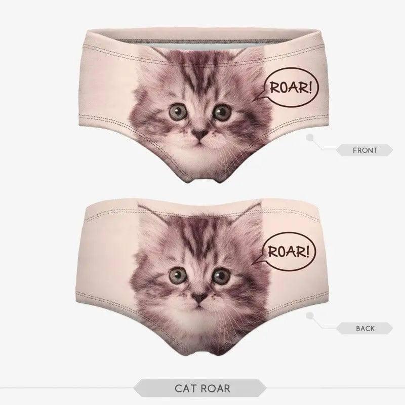 Panties Wholesale 3d Print Cat Cotton Underwear Women-2