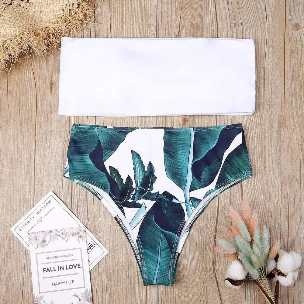 strapless Bikini Set bikini brazilian Swimsuit High waist-S-1