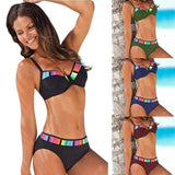 Swimsuit Women's Hot Style Color Matching Gradient Split-1