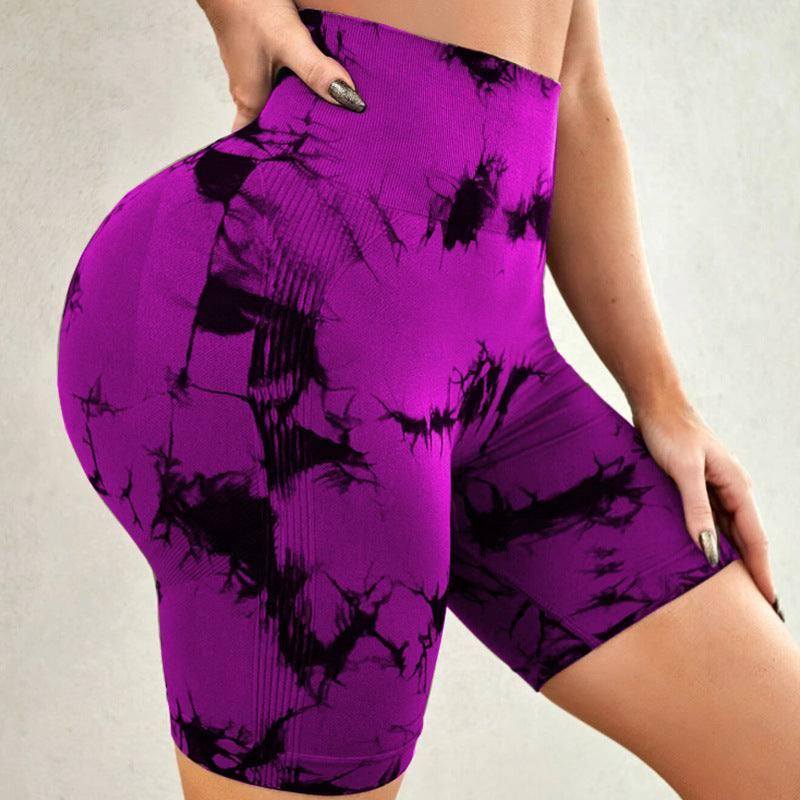 Tie-dye Printed Yoga Pants Summer Quick-drying Fitness-6