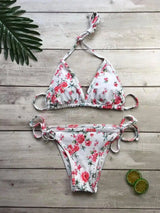 Triangle print bikini-Floral-5