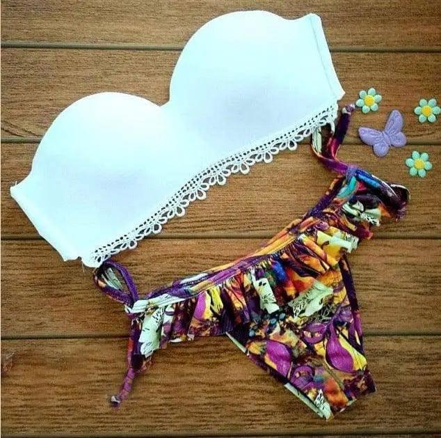 Two-piece Swimsuit Bikini Floral Print Split Swimsuit-2