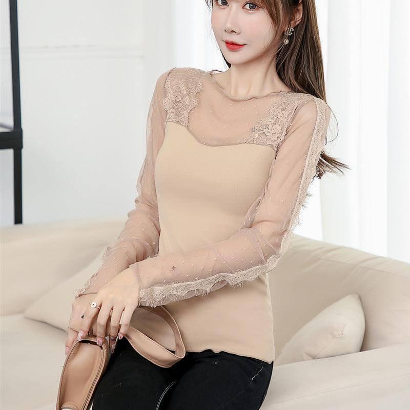 Warm Top Cutout Small Shirt-Milk Coffee Color-9