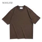 WAVLATII Oversized Summer T shirts for Women Men Brown-5