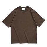 WAVLATII Oversized Summer T shirts for Women Men Brown-Brown-9