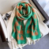 Winter Scarf Women Cashmere Warm Pashmina Solid Female Scarv-WT712-9