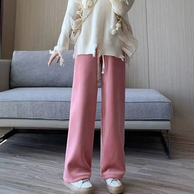 Women Long Pants Spring Autumn Women Elastic Waist Stright-14