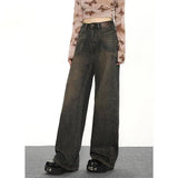 Women's American Vintage Waste Soil Loose Wide Leg Pants-Dark Quality Edition-3