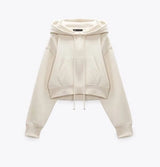 Women's Fashionable Wide Long-sleeved Hooded Sweater-2