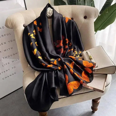 Women's Retro Fashion Decorative Scarf Silk Satin-2