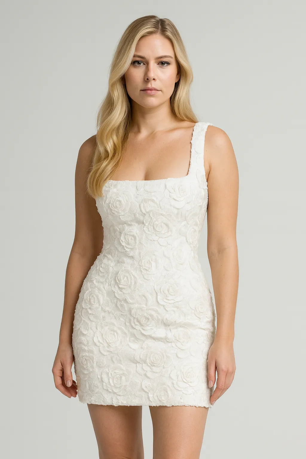 Mujer Elegante Top de tubo con empalme Jersey Color sólido Blanco / XL