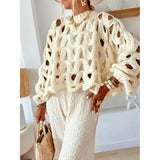 Elegant Crochet Knit Pullover